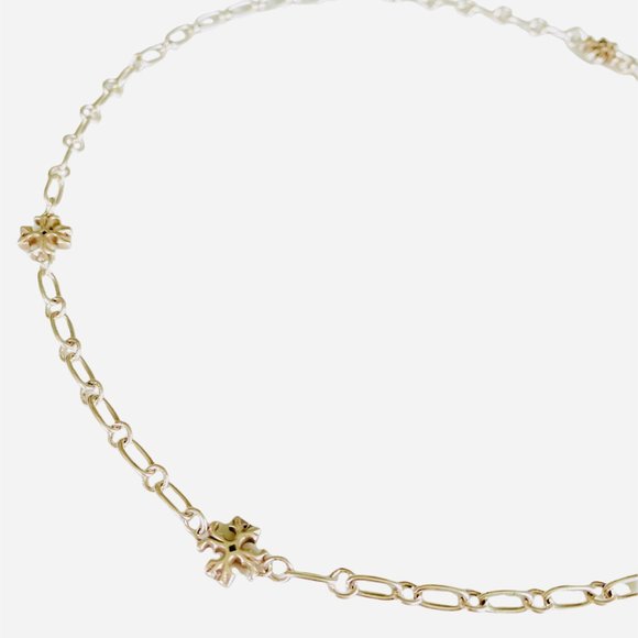 Tory Burch Roxanne SILVER Chain Delicate Choker Necklace - Picture 5 of 8